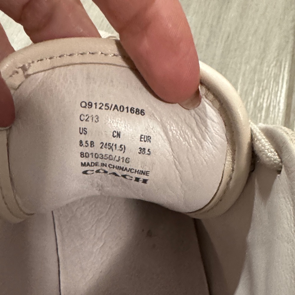 Coach leather Cream Casual Sneakers - Picture 9 of 11